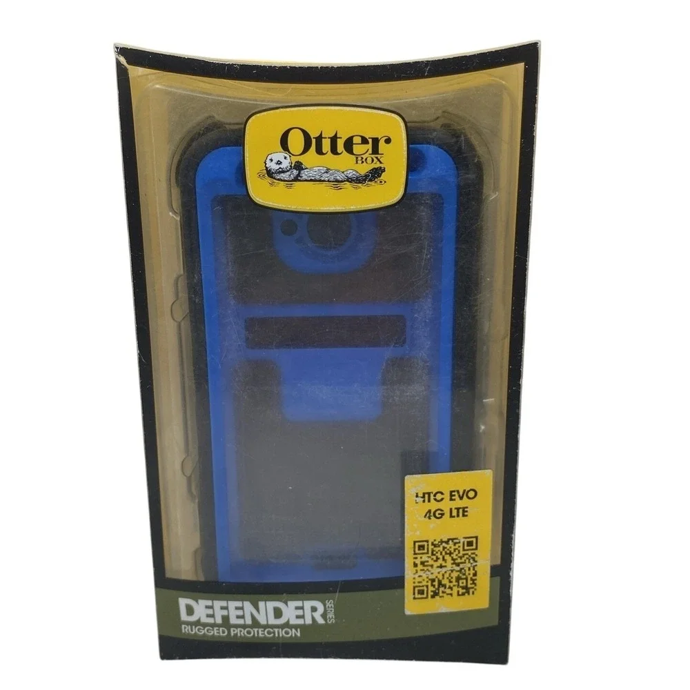 Otter Box Defender Series Rugged Protection HTC EVO‎ 4G LTE Blue Black Clip